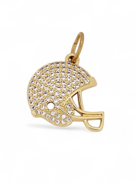Sport Gold Football Helmet Charm