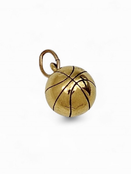 Sport Gold Basketball Charm