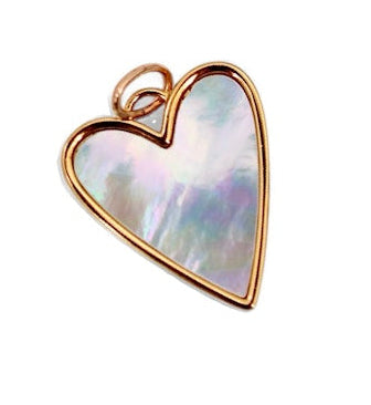 Mother of Pearl Heart Charm