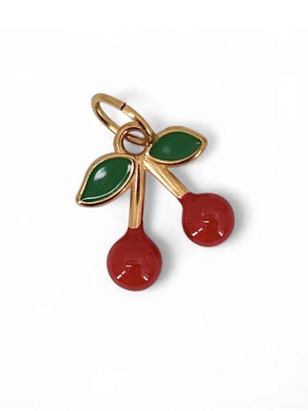 Cherry Enamel Charm