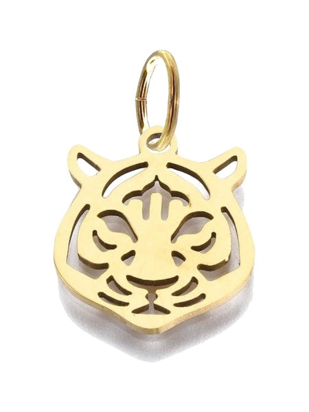 Tiger Head Gold Charm