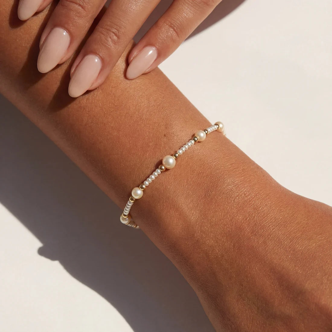 Claire 14K Gold Filled Beaded Bracelet - 6.5"
