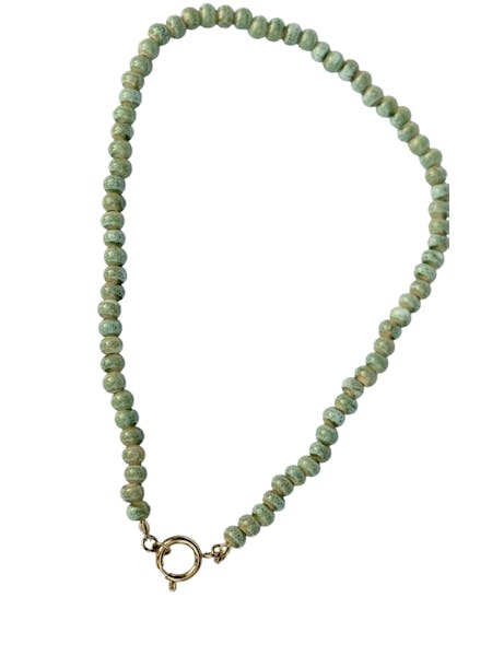 Sea Foam Green Long Story Short Necklace