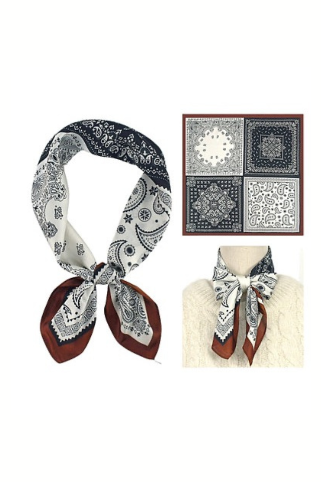 Vintage Patchwork Bandana Scarf