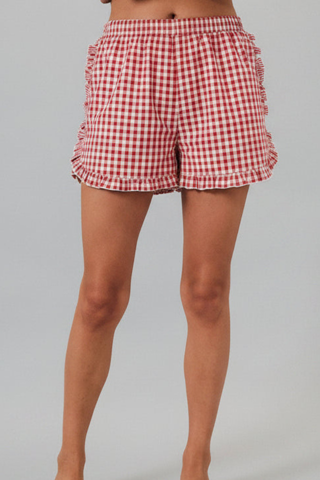 Sunday Morning Red Shorts