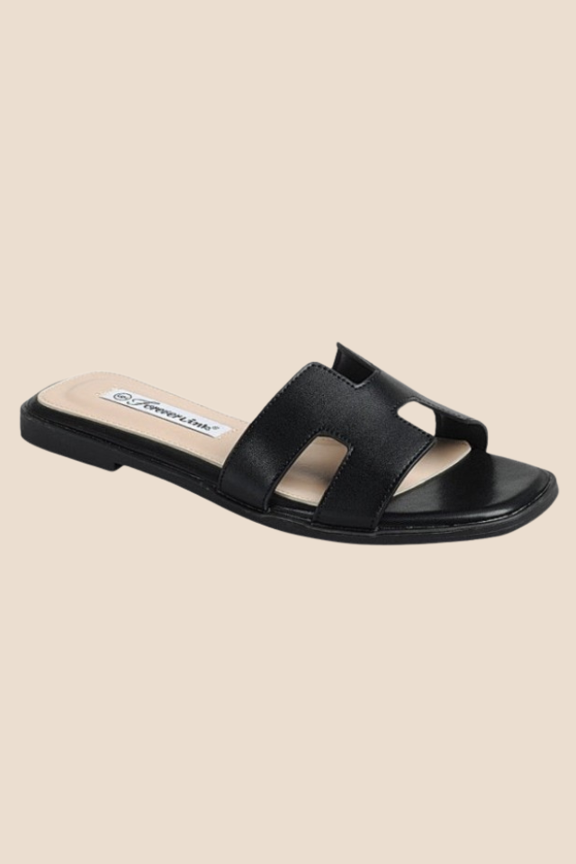 Easy Escape Black Flat Sandal