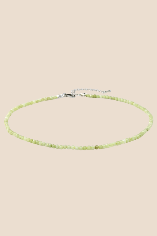 Colorful Dopamine Light Green Beaded Necklace