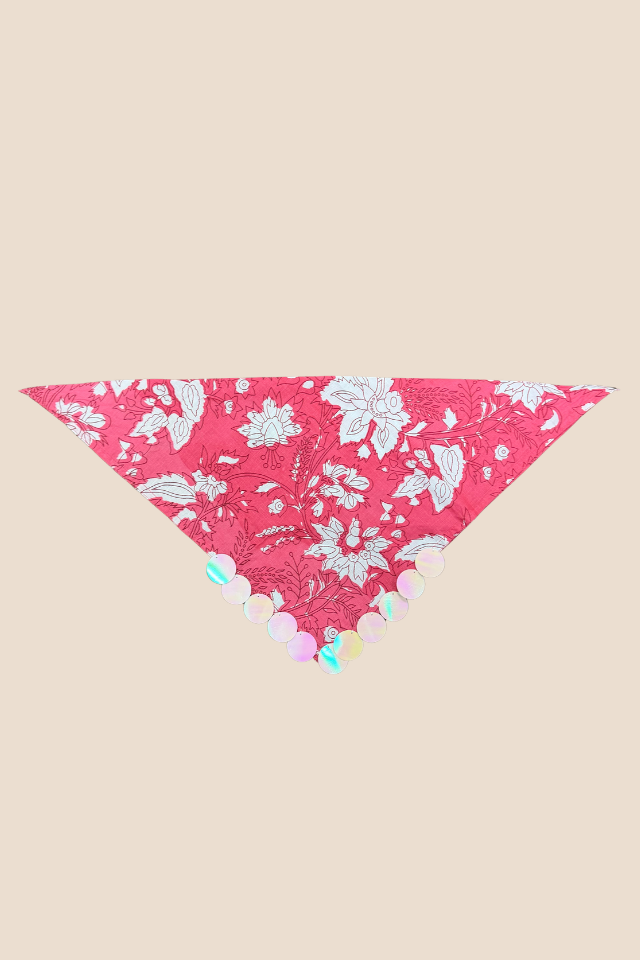Strawberry Fields Sequin Bandana Scarf
