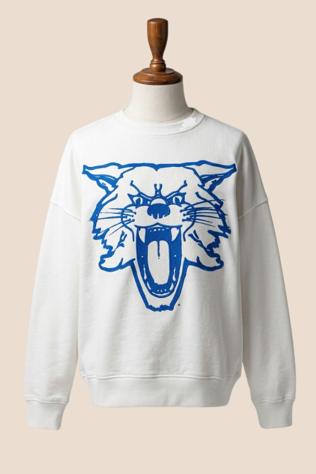 Kentucky Big Canvas Puff Janise White Sweatshirt