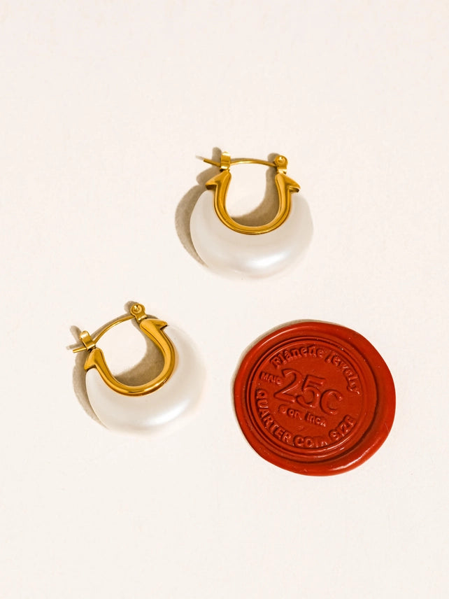 Roselle Teardrop Hoop Earrings