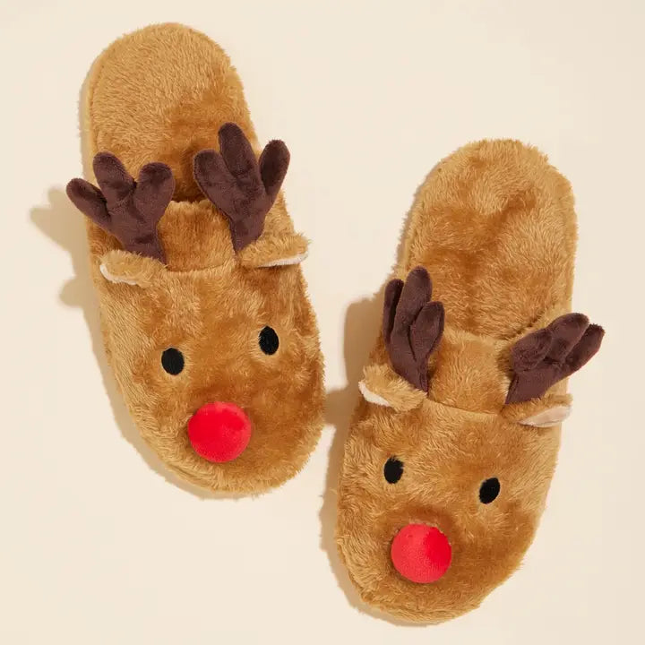 Rudolph Fuzzy Slippers