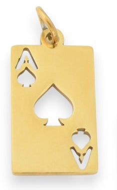 Ace of Spades Gold Charm