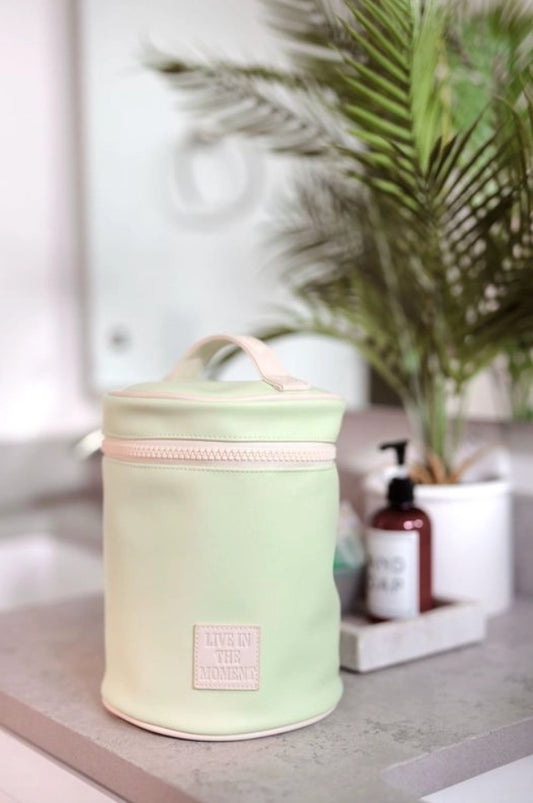 Barrel Organizer Lime Toiletry Bag