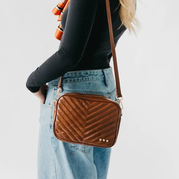 Coco Moca Quilted Camera Crossbody Bag