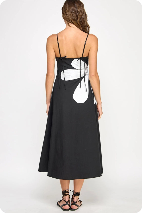 Back in Bloom Black Dress