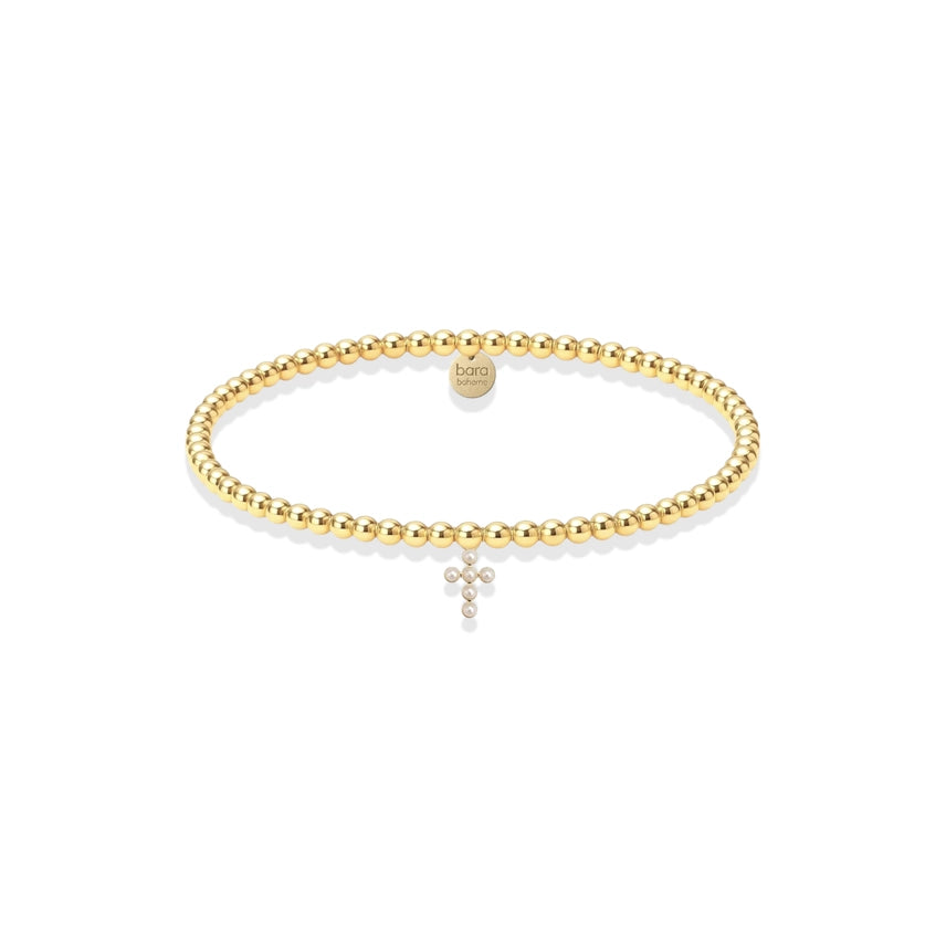 Mini Rachel Charm 14K Gold Filled Beaded Bracelet