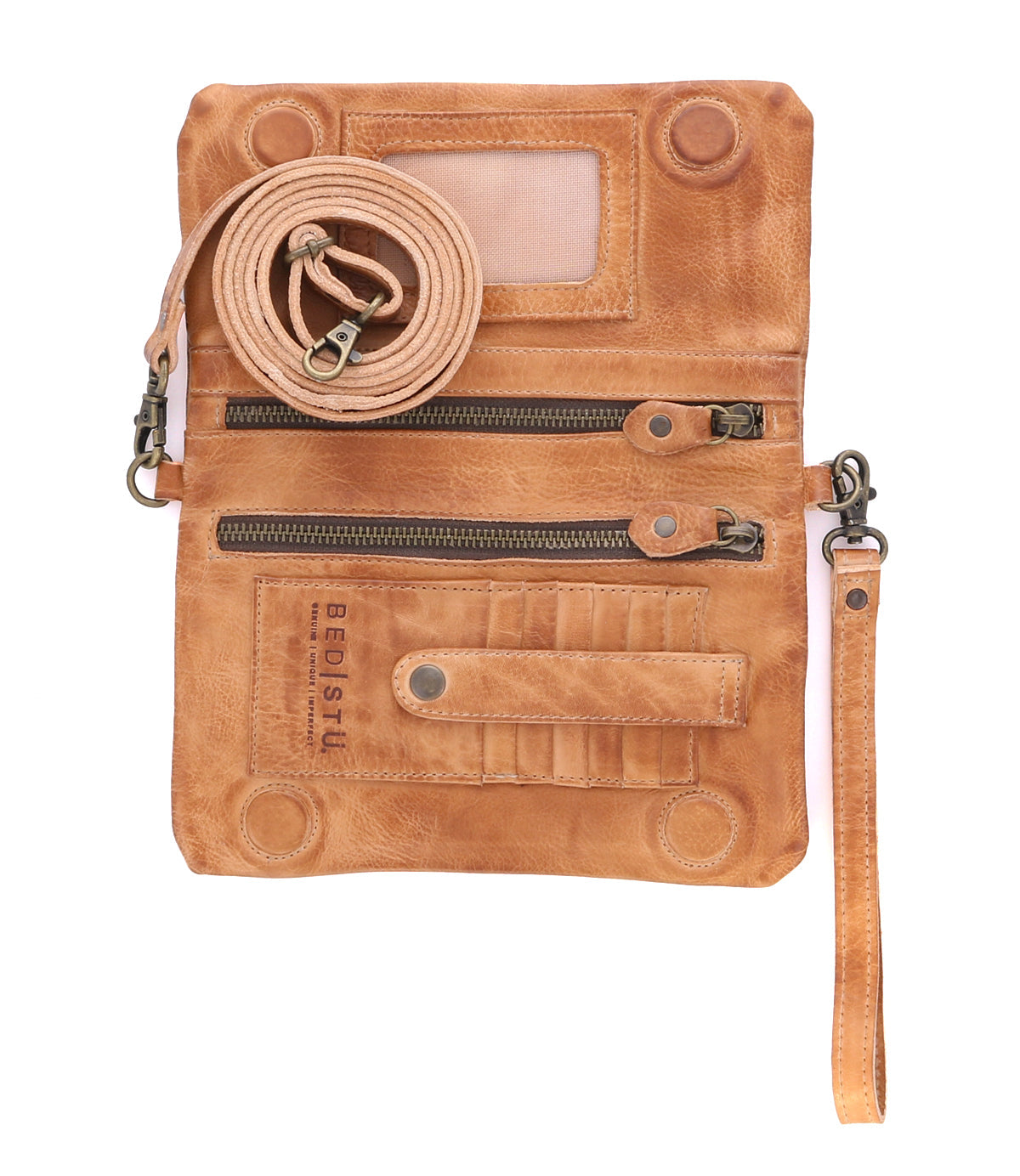 Cadence Tan Rustic Convertible Clutch
