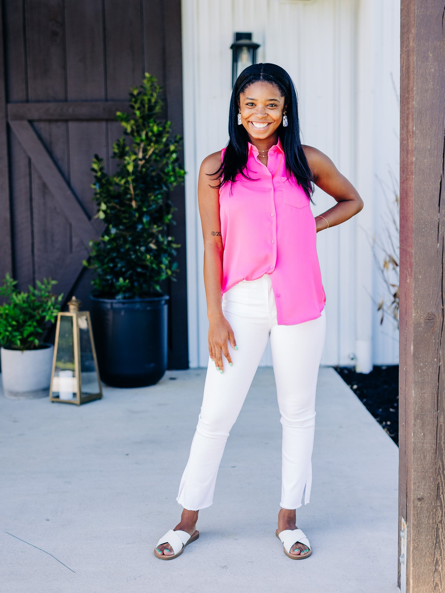 The Simple Truth Hot Fuchsia Top