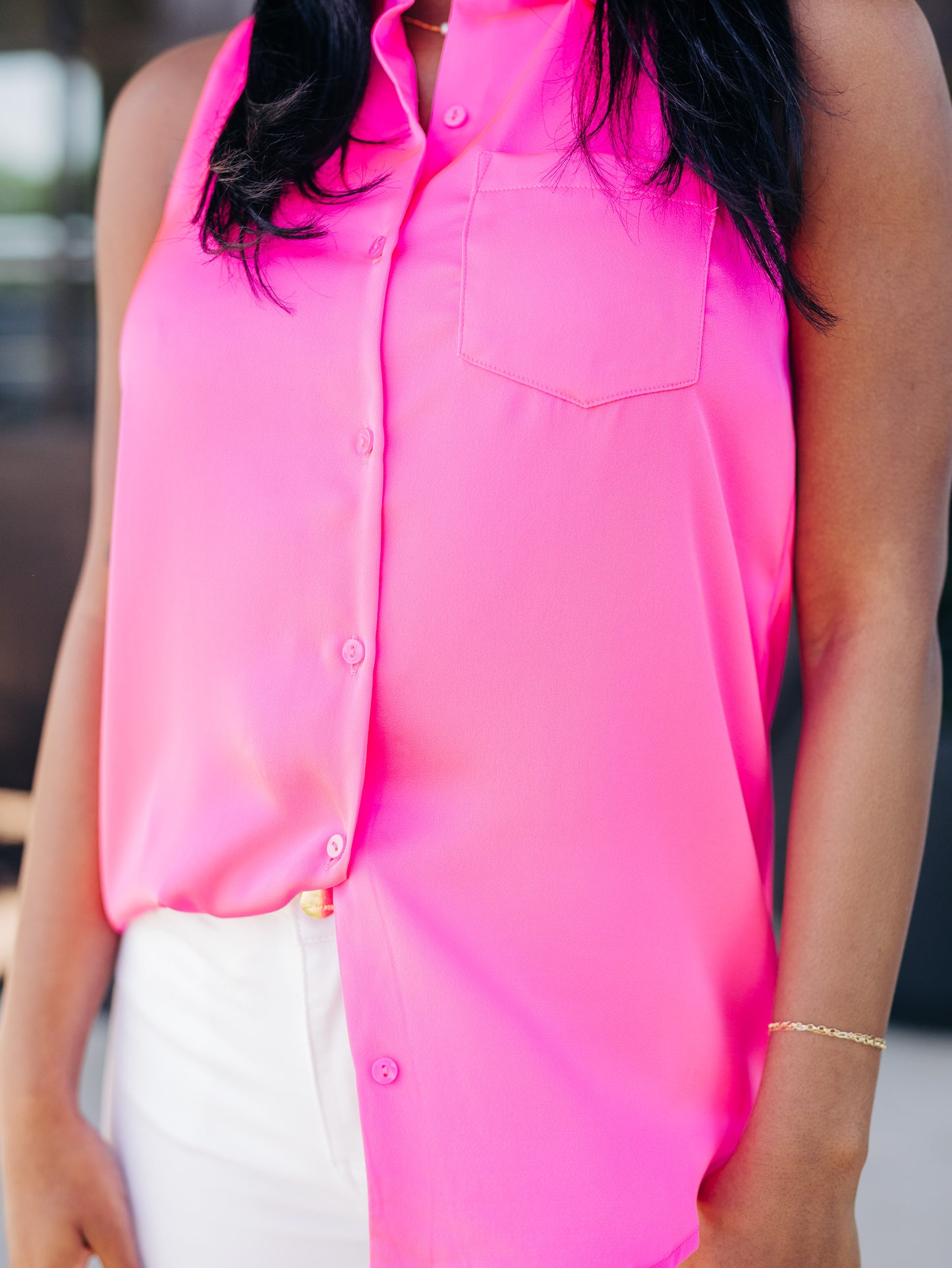 The Simple Truth Hot Fuchsia Top