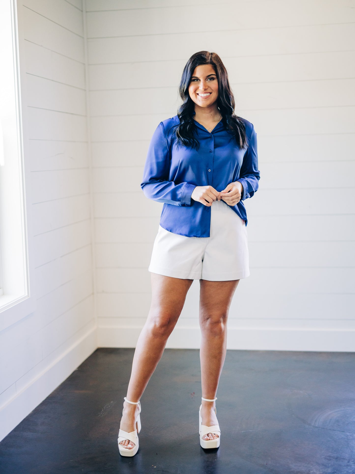 Hope for More Stone Navy Top