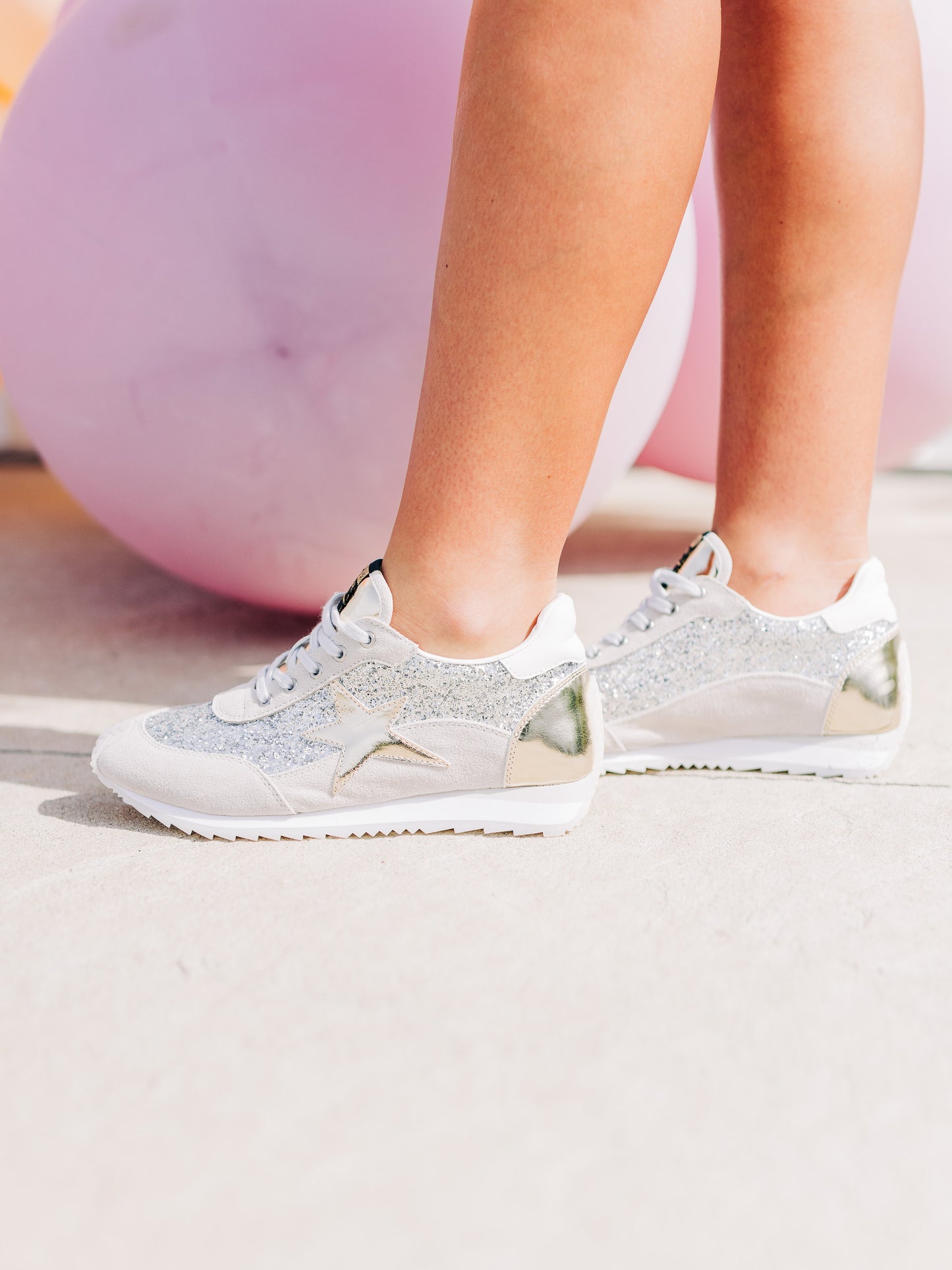 Shooter Grey and Gold Pop Sneakers