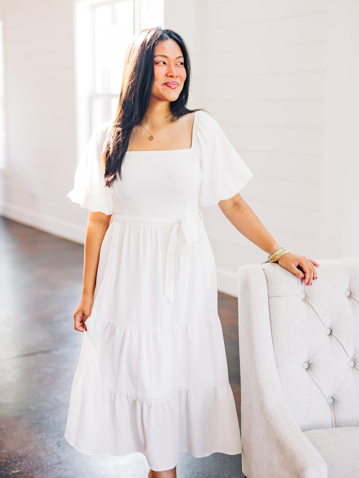 Dreaming Of Sunny Days Off White Dress