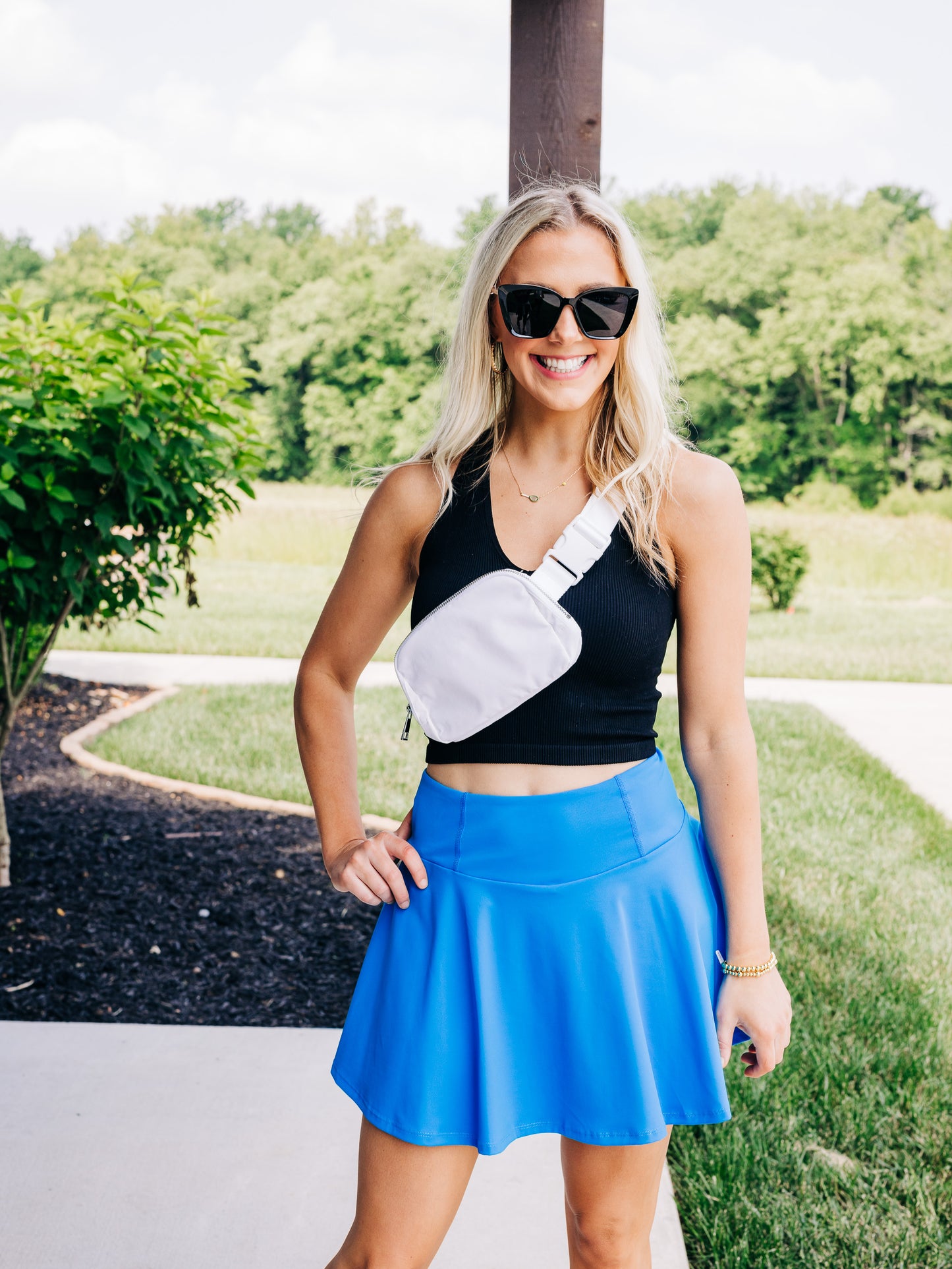You're Worth It Electric Blue Skort