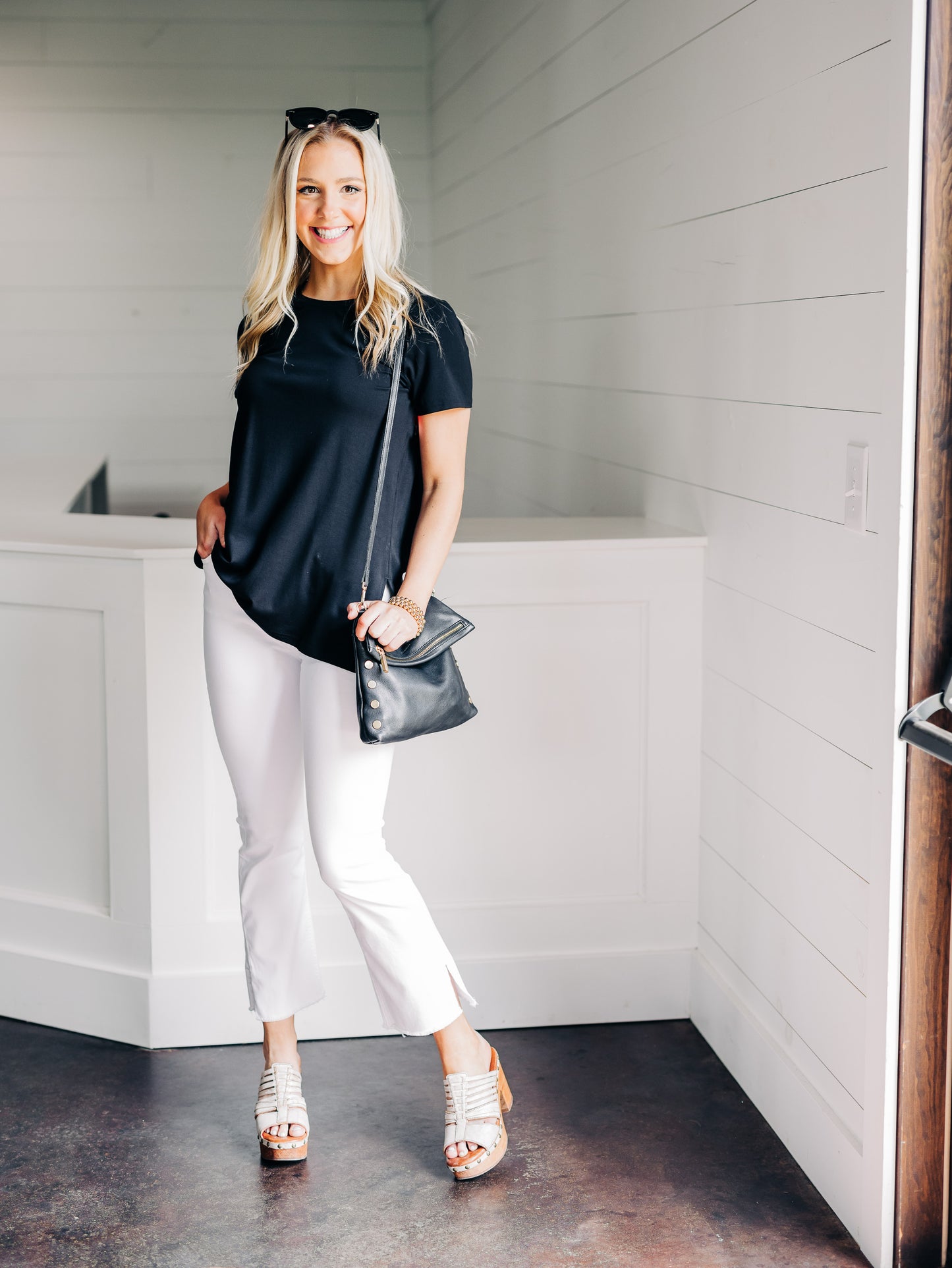 Spanx Perfect Length Very Black Tee