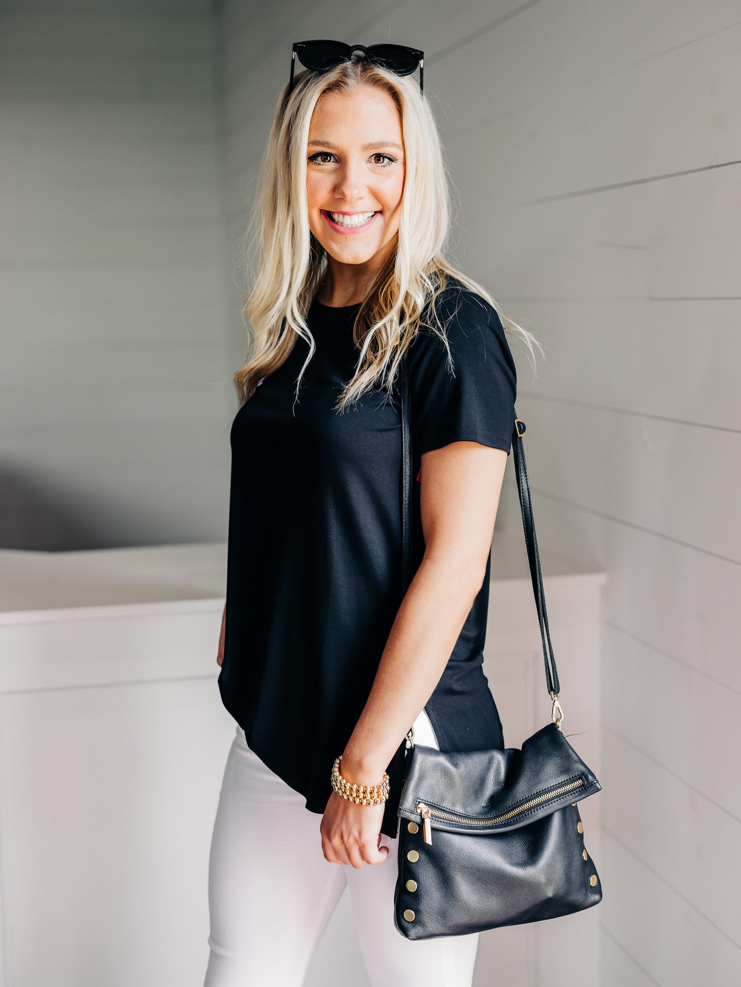 Spanx Perfect Length Very Black Tee