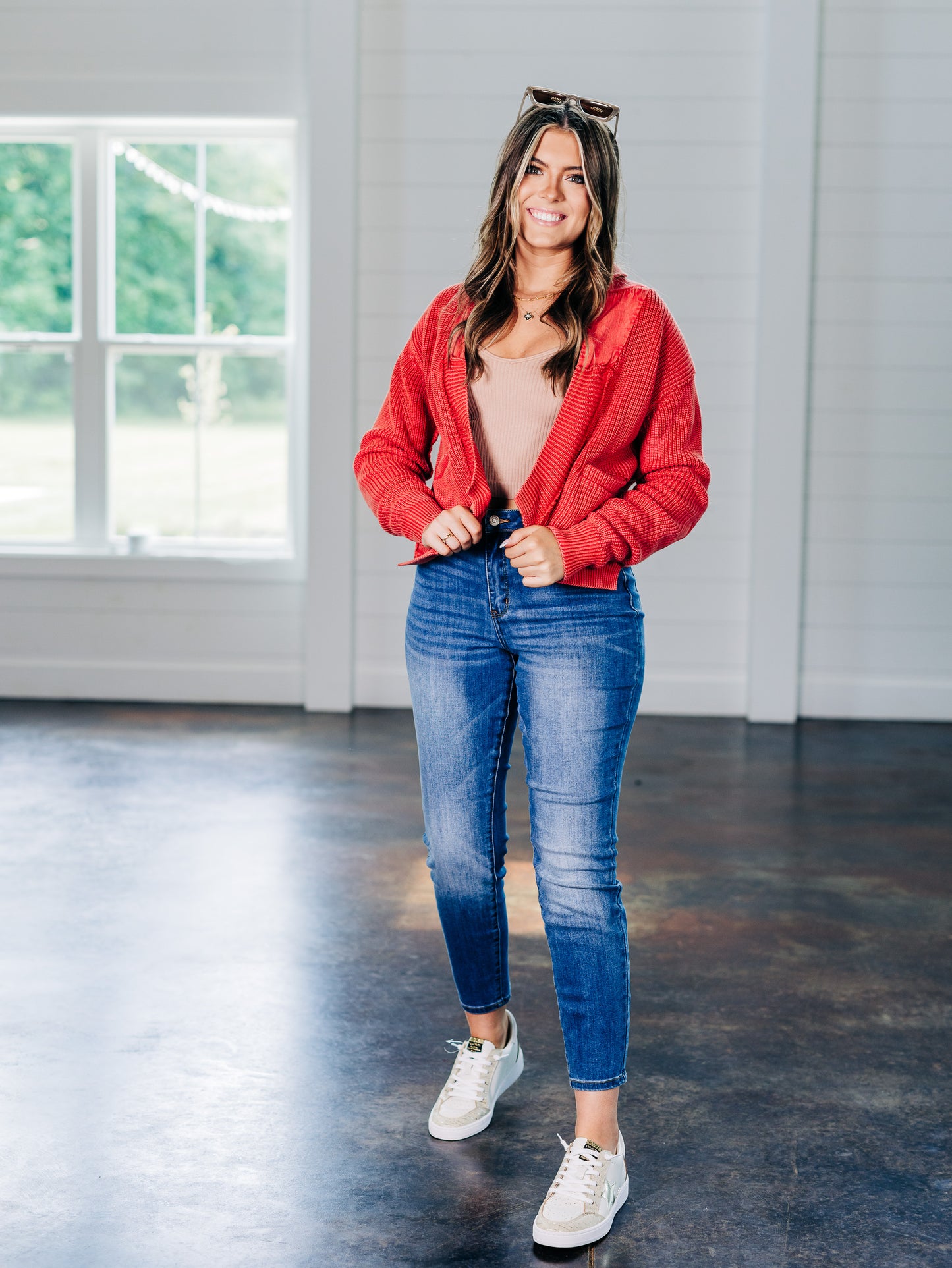 Worn Thru Surplus High Risk Red Cardigan