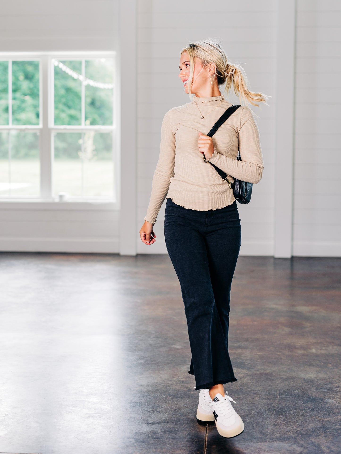 Feel Happiness Taupe Top