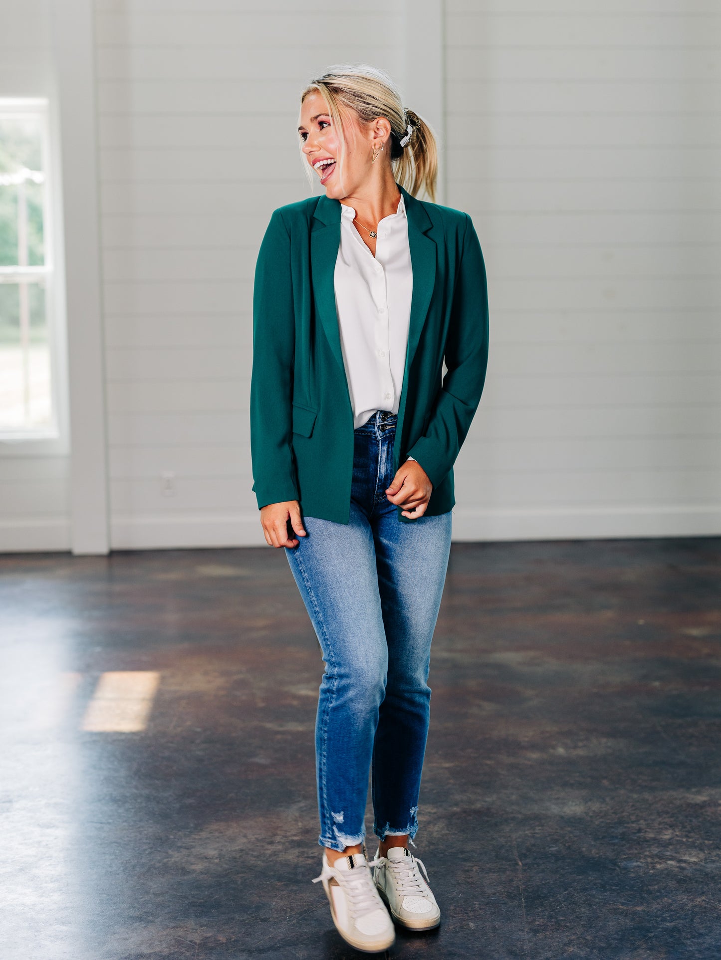 Lula Gemstone Green Blazer
