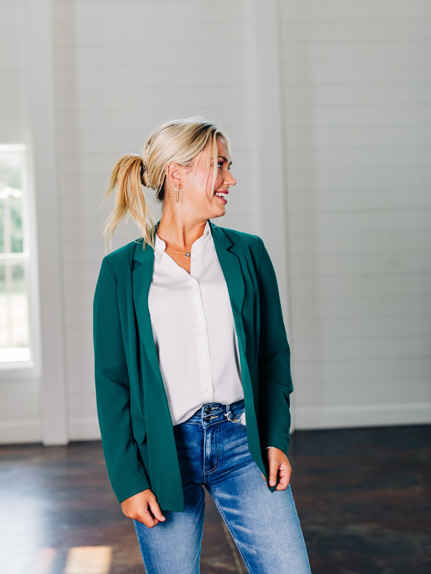 Lula Gemstone Green Blazer
