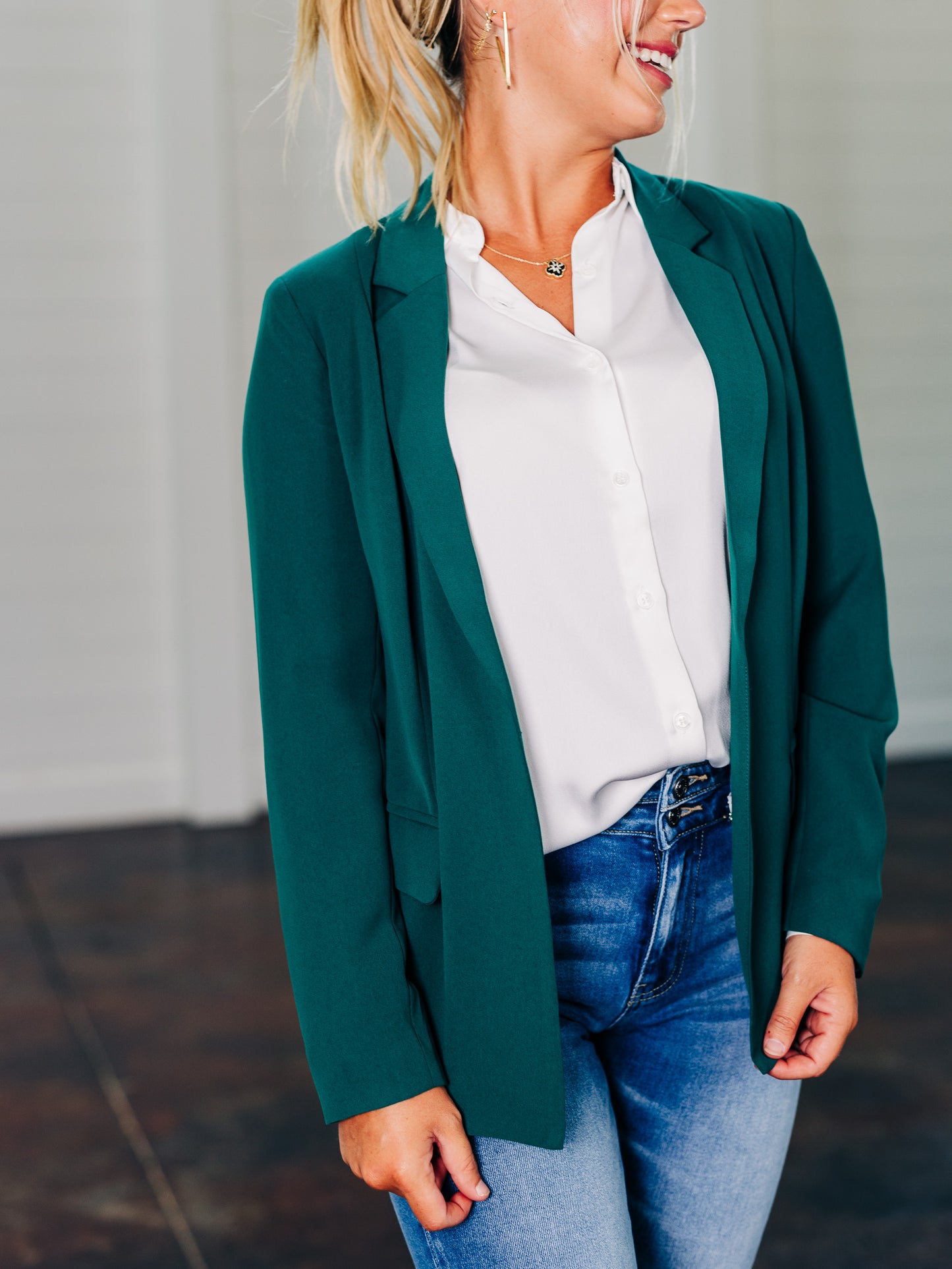 Lula Gemstone Green Blazer