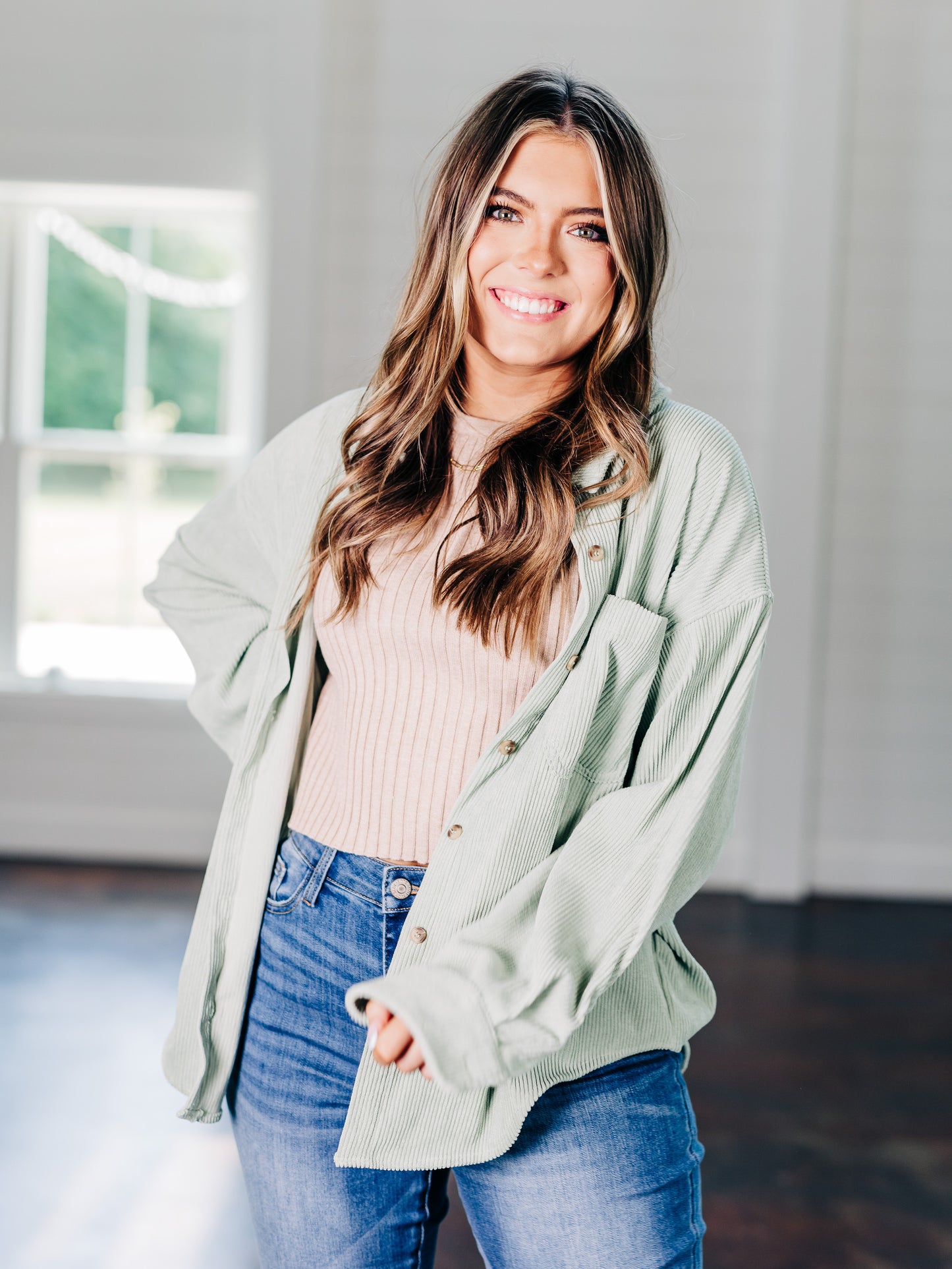 Just Be You Mint Shacket