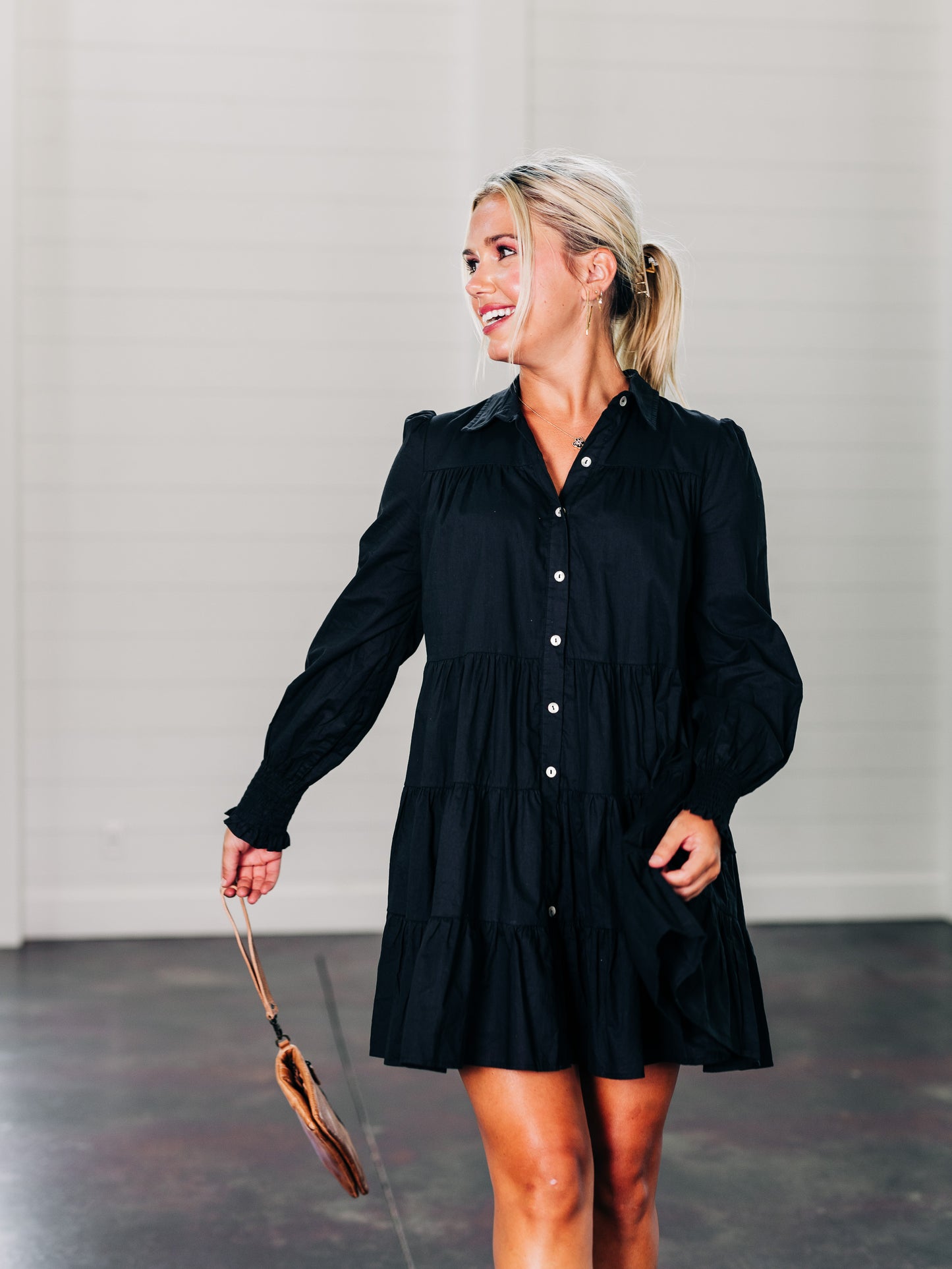Happiness Is A Habit Black Dress