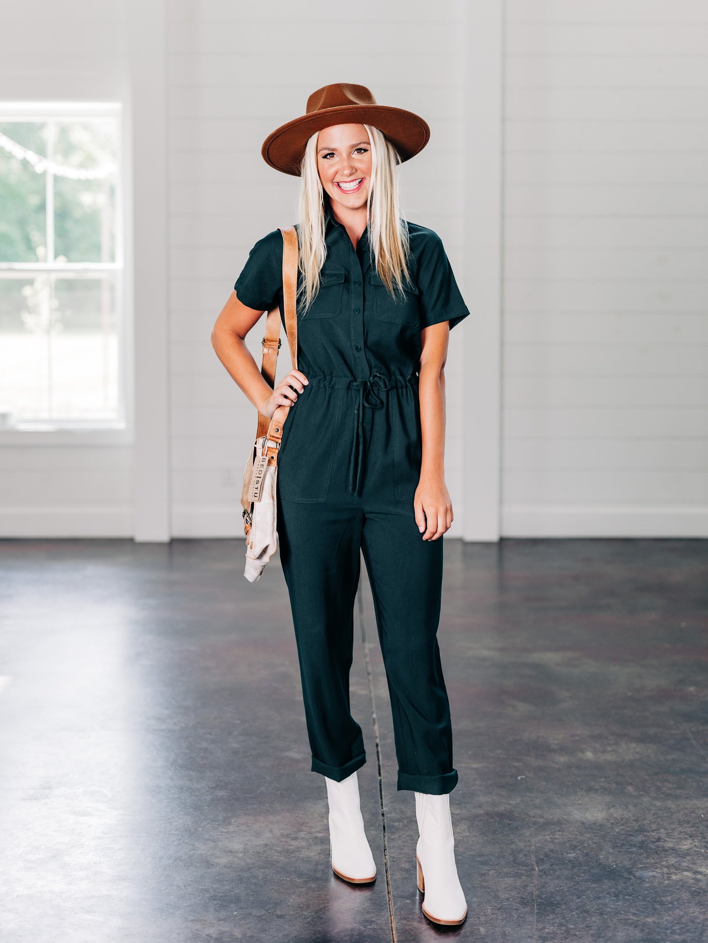 Faded Memory Gemstone Green Jumpsuit
