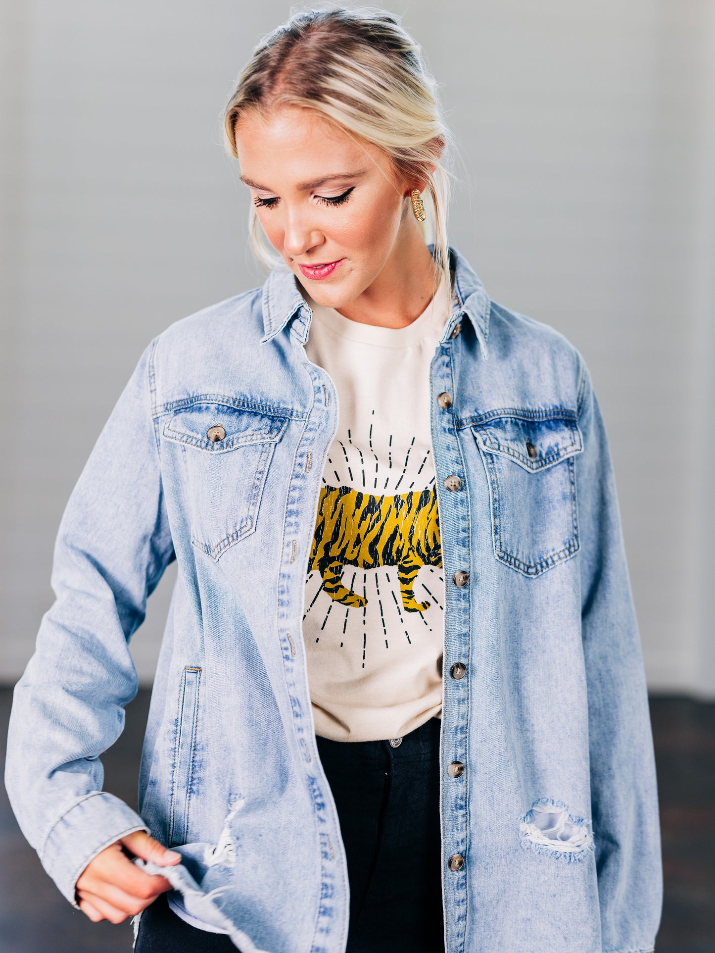 Always My Favorite Denim Shacket