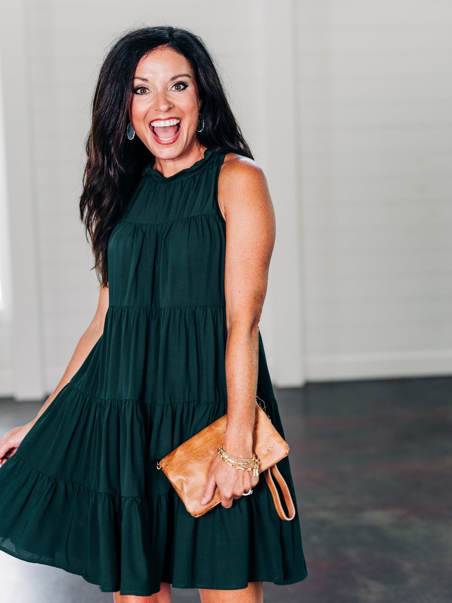 Drop The Act Hunter Green Dress