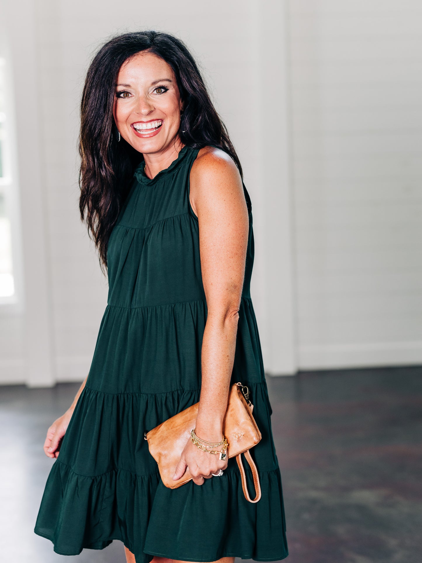 Drop The Act Hunter Green Dress