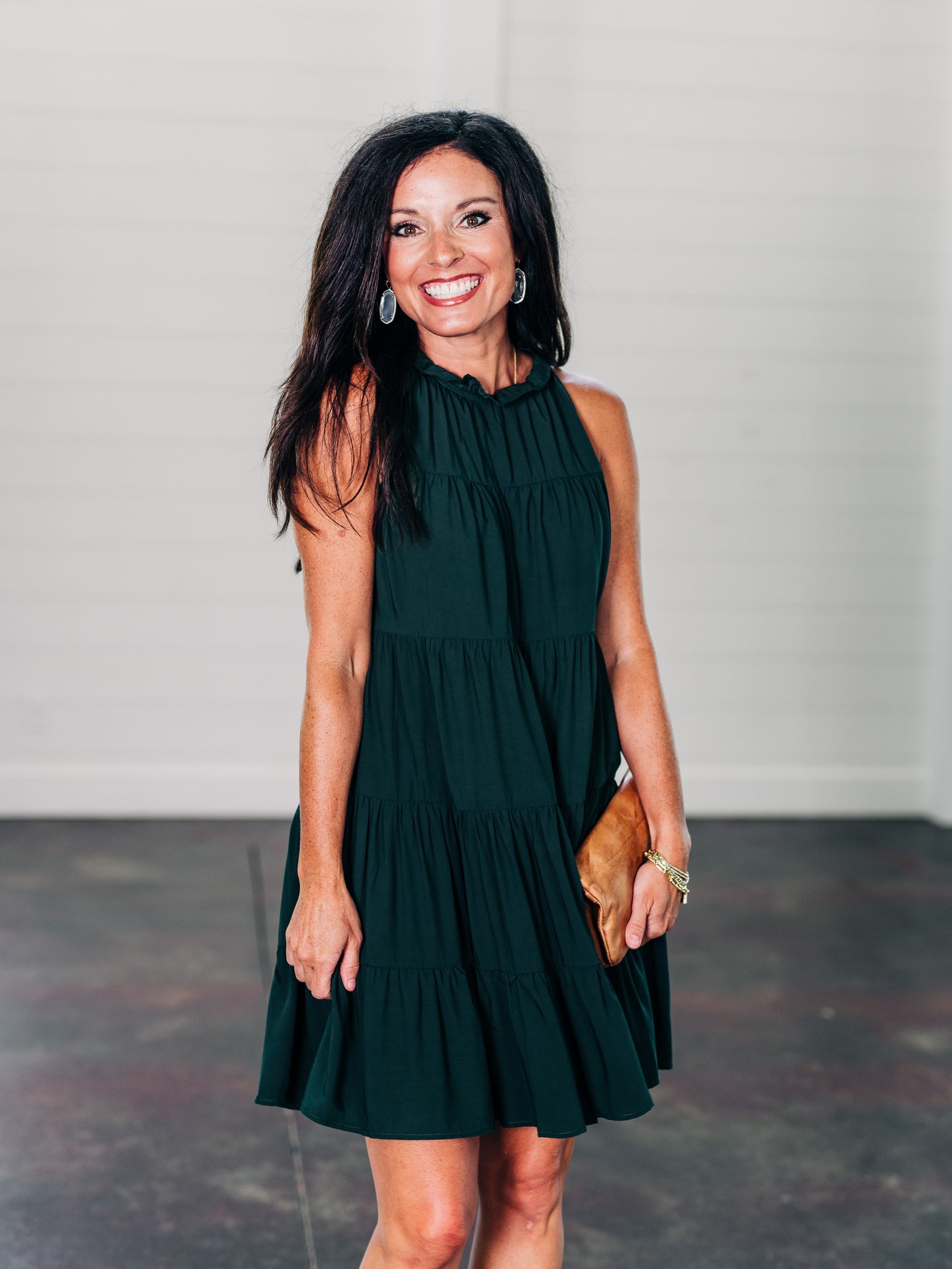 Drop The Act Hunter Green Dress