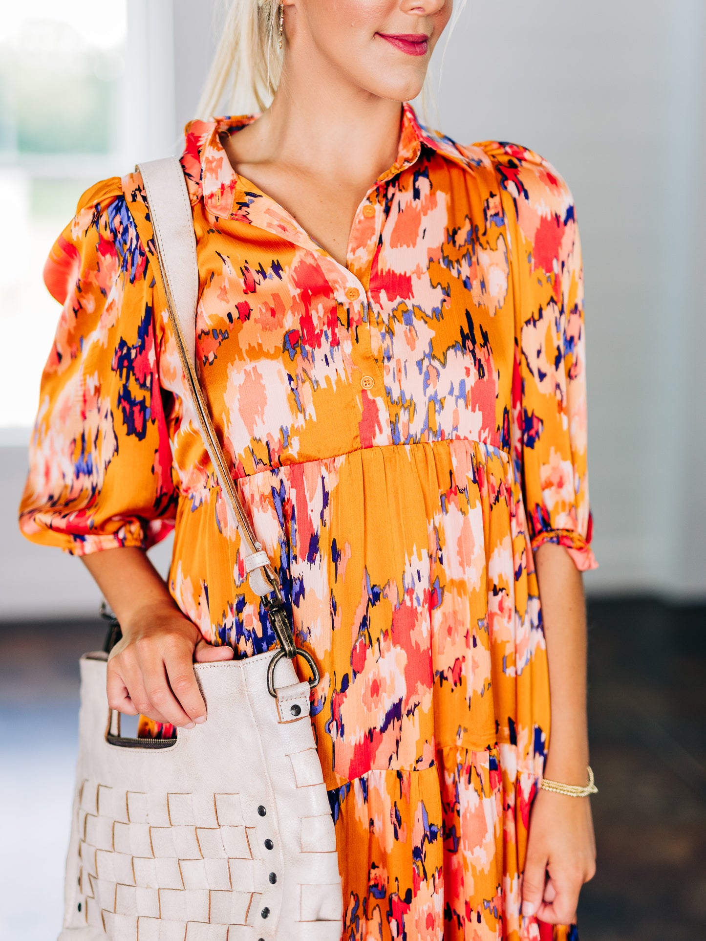 Afternoon Charm Orange Dress