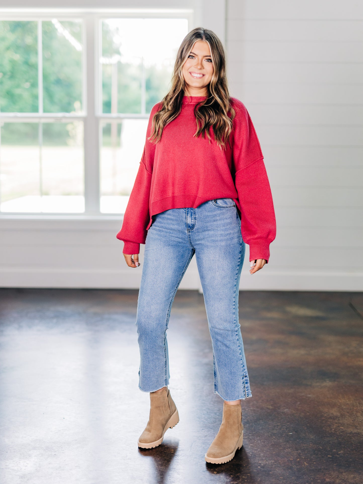 Open Road Ahead Berry Sweater