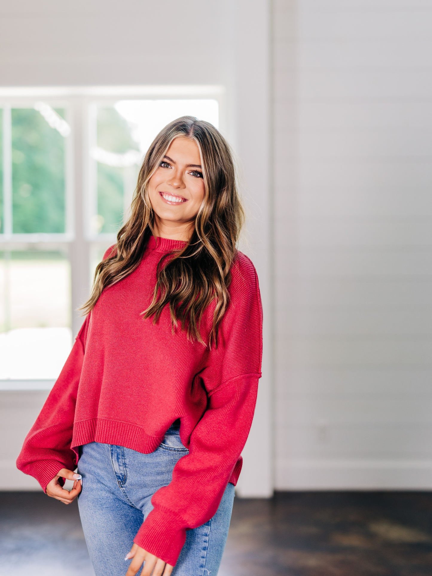 Open Road Ahead Berry Sweater