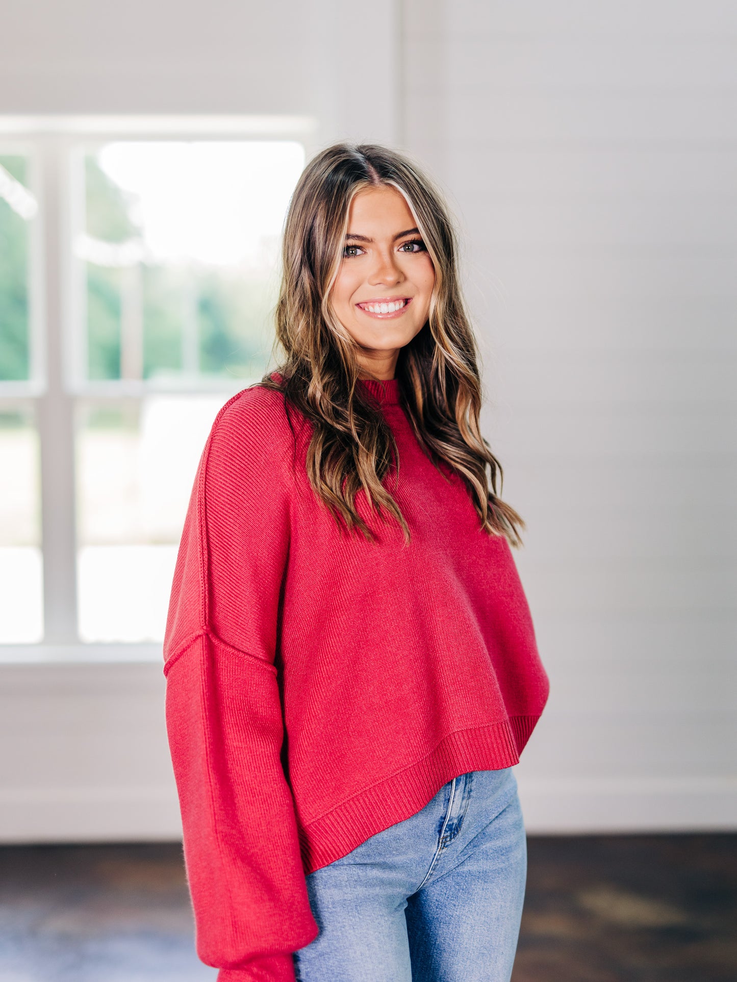 Open Road Ahead Berry Sweater