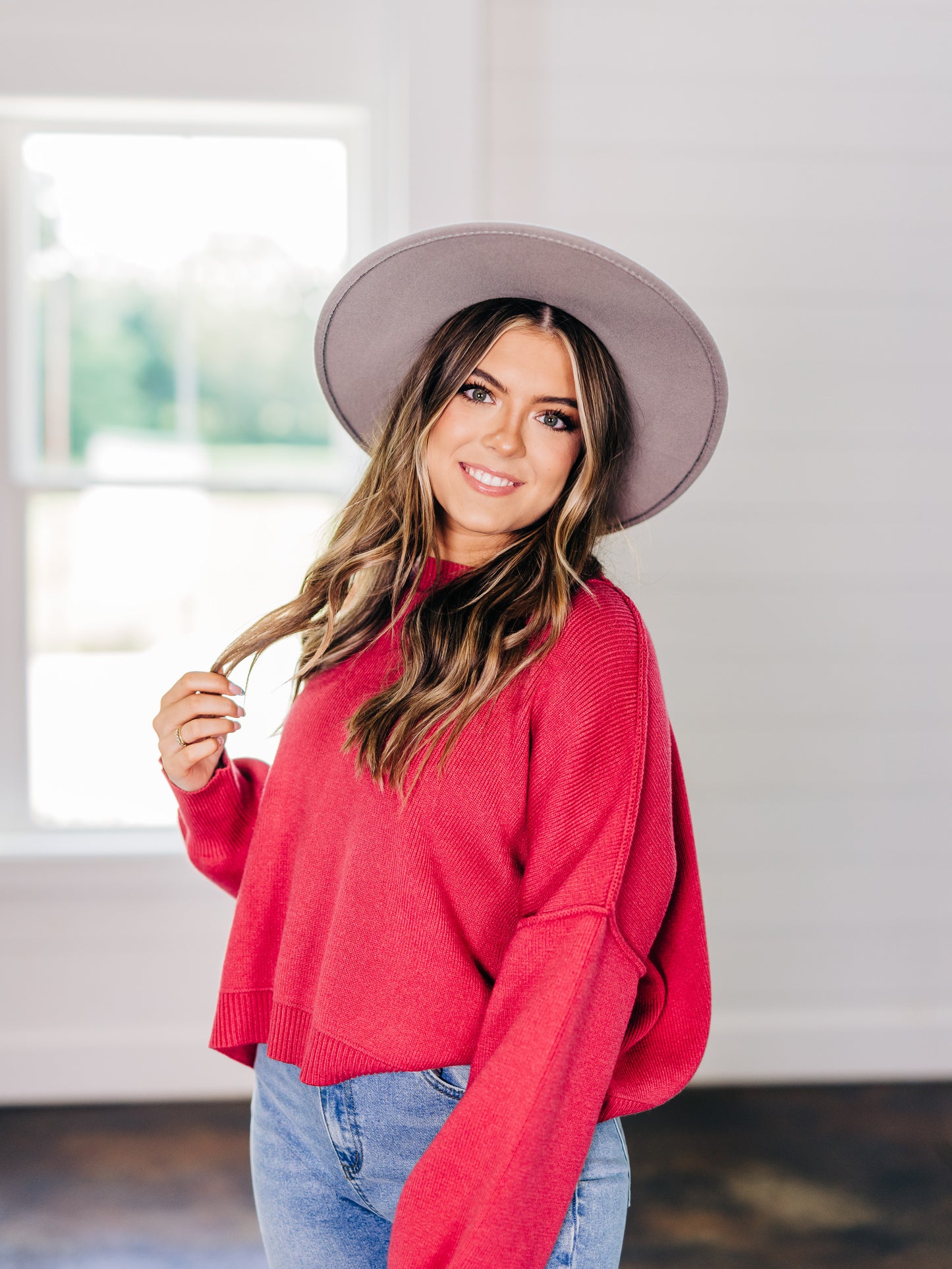 Open Road Ahead Berry Sweater