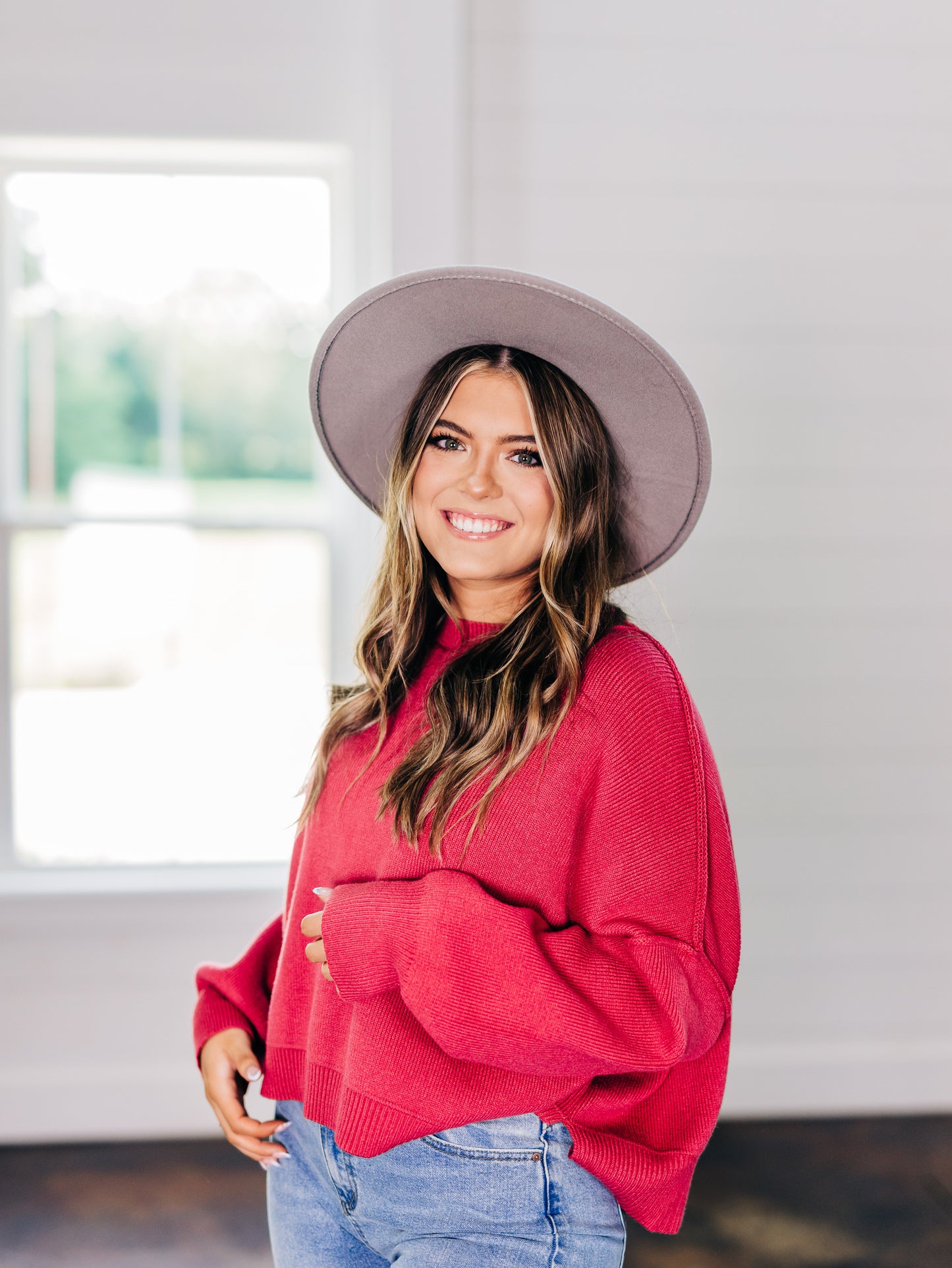 Open Road Ahead Berry Sweater