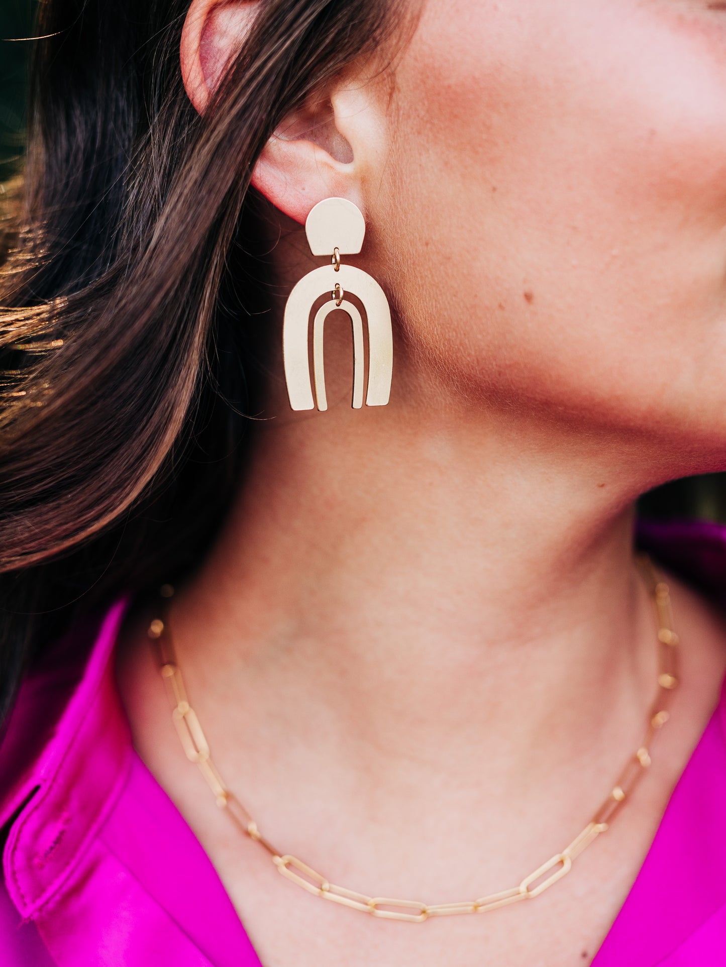 Closer To My Dreams Matter Gold Earrings