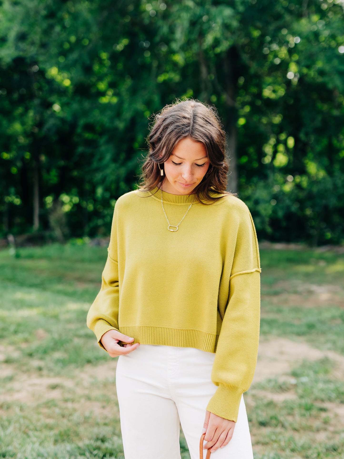 Open Road Ahead Lime Sweater