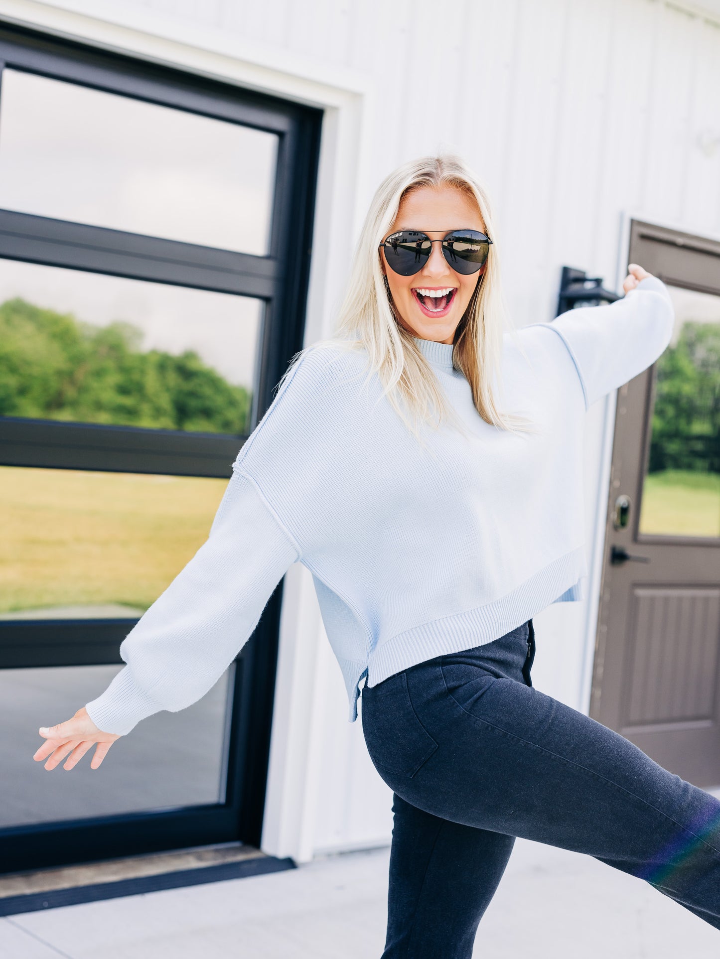 Open Road Ahead Sky Sweater